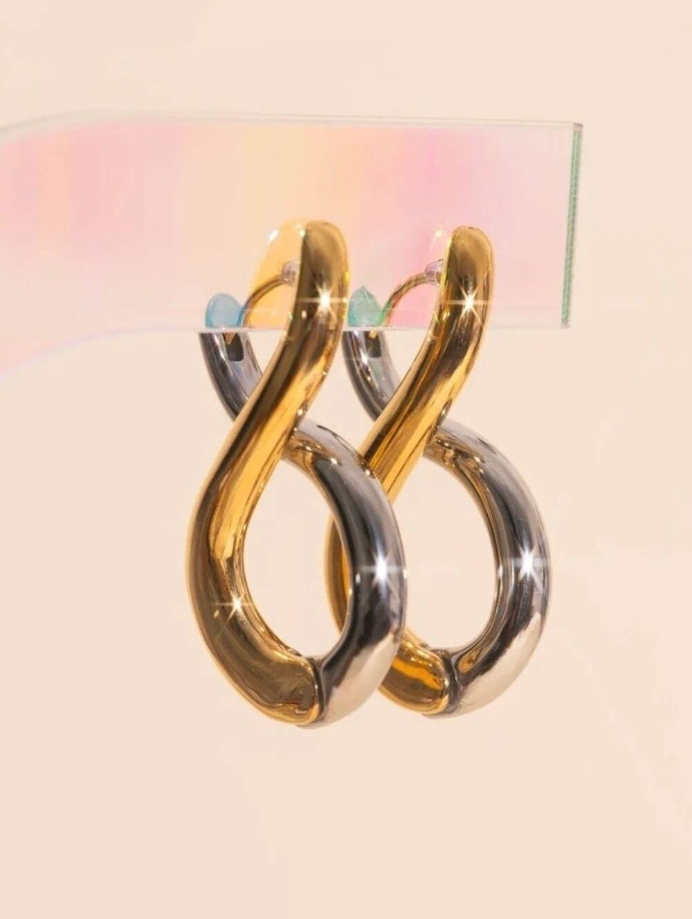 Oh Clementine Infinity Chunky Rounded Huggie Hoop